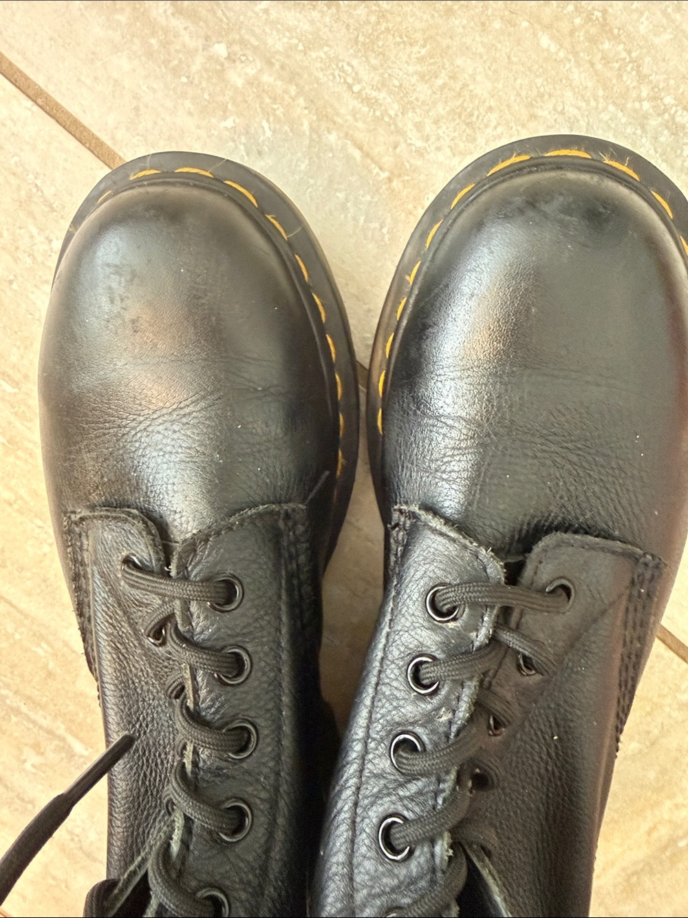 Dr. Martens Pascal Black Leather 8-Eye Lace Up Combat Boots Women’s US 8 UK 6 - Picture 11 of 16